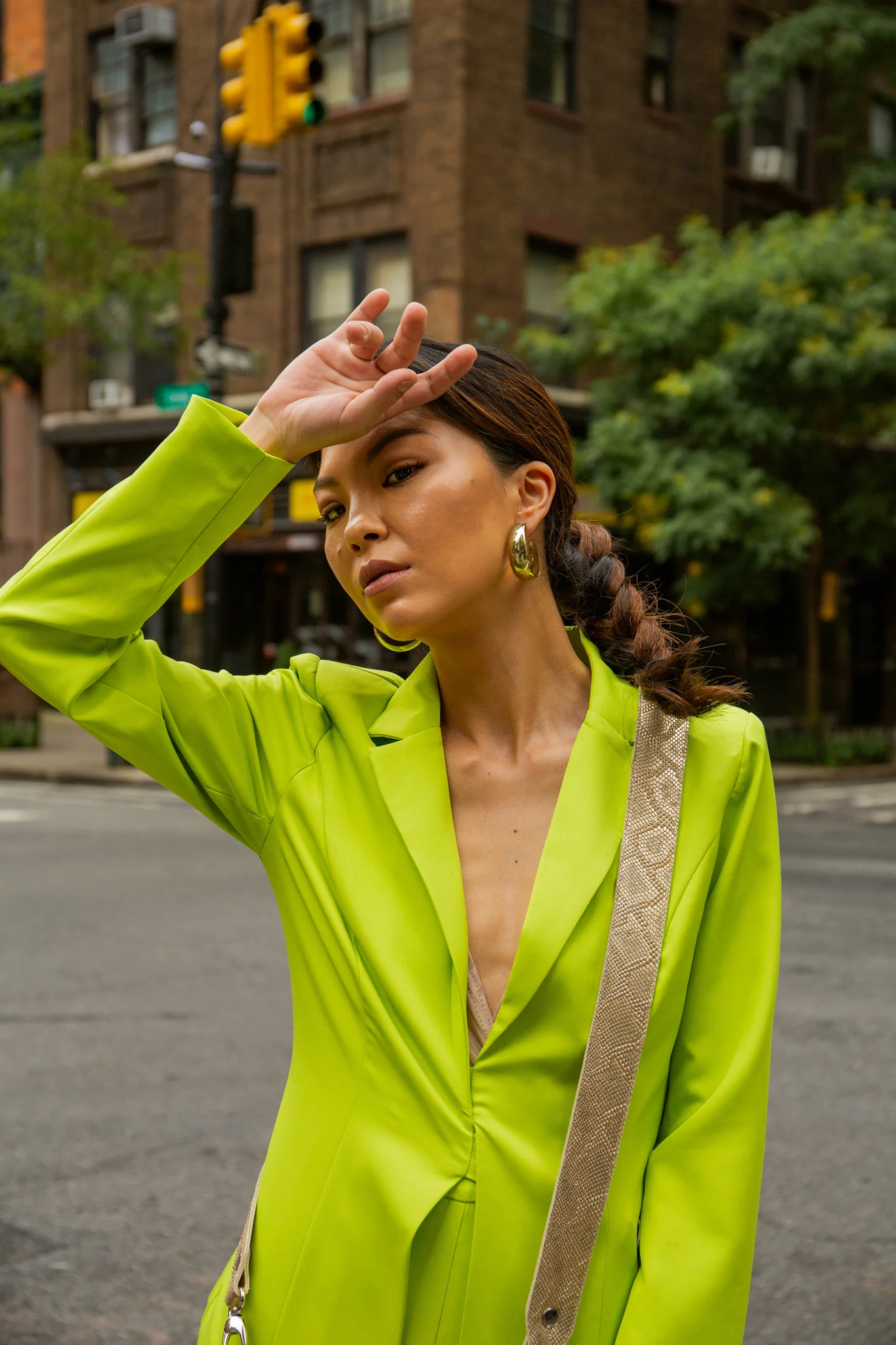 Neon shop color blazer